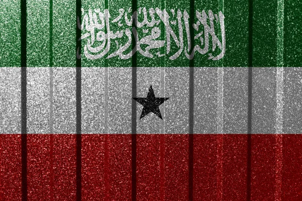 Texturierte Flagge Somalilands Einer Metallwand Bunte Natürliche Abstrakte Geometrische Hintergrund — Stockfoto