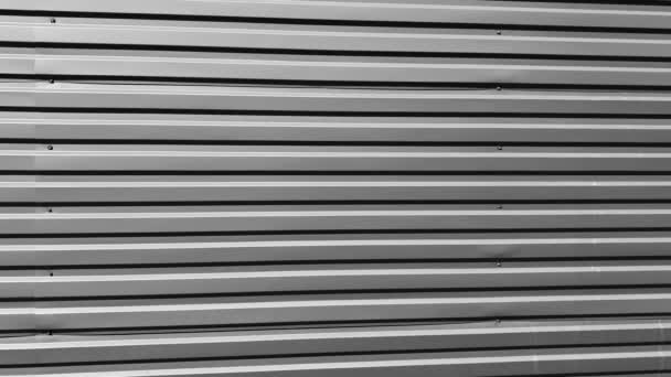 灰色金属栅栏的天然抽象背景 黑白片段 — 图库视频影像