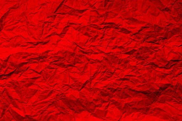 しわのある赤い紙の自然な抽象的なテクスチャの背景 — ストック写真