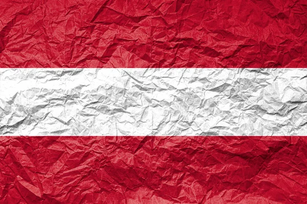 Bandiera Dell Austria Carta Spiegazzata Sfondo Strutturato — Foto Stock