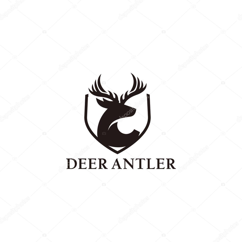 Deer logo template vector icon design