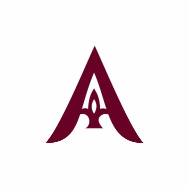 Baş harf A logo tasarımı. Bir logo tasarımı. A harfi sembol. A harfi. İlk Harf.