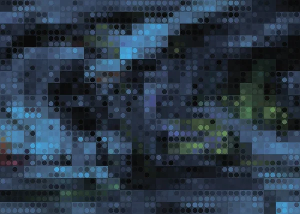 抽象的正方形像素马赛克背景 蓝色绿色矢量现代像素抽象数字图像 — 图库矢量图片