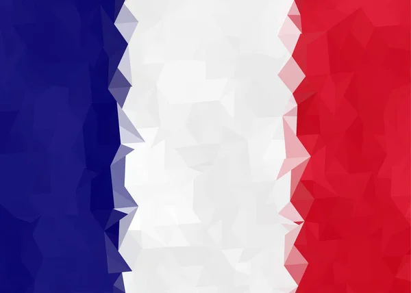 Bandiera Nazionale Della Francia Repubblica Francese Nel Disegno Triangolare Vettoriale — Vettoriale Stock