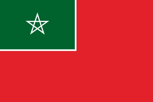 西班牙 摩洛哥商船旗 — 图库矢量图片