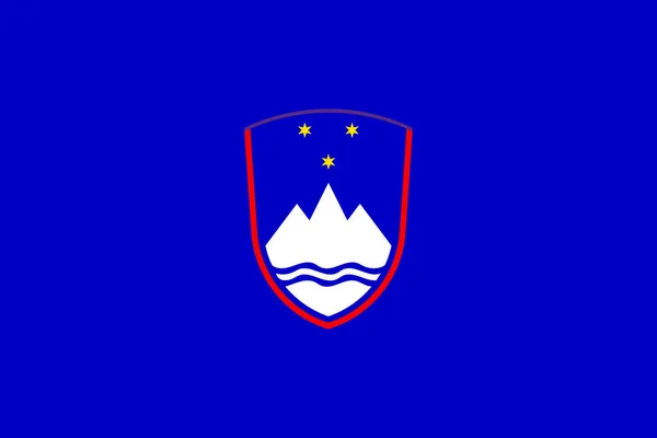 Bandera Eslovenia Icono Botón Vector Con Estera Forma Rectangular Con — Archivo Imágenes Vectoriales