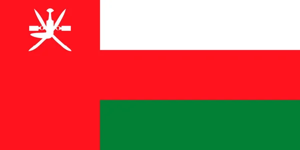 Bandera Vectorial Omán Dimensiones Precisas Colores Oficiales Símbolo Del Patriotismo — Archivo Imágenes Vectoriales