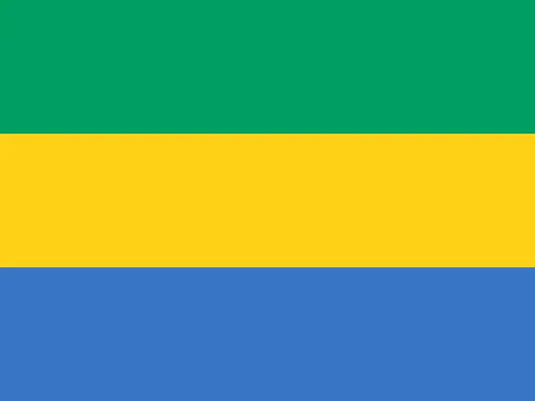 Vektorová Gabonská Vlajka Ilustrace Gabonské Vlajky Obrázek Gabonské Vlajky — Stockový vektor