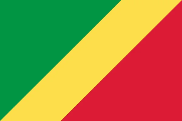 Bandera Vector Actual Oficial República Del Congo — Archivo Imágenes Vectoriales