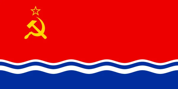 Ilustração Vetorial Bandeira República Socialista Soviética Letónia — Vetor de Stock