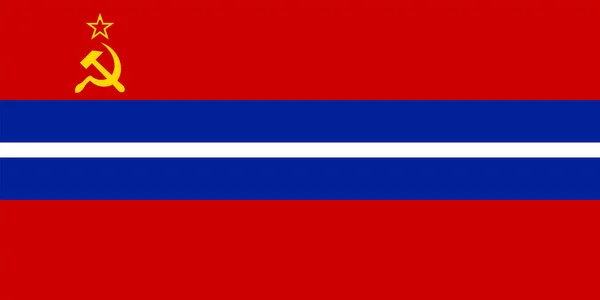 Ilustração Vetorial Bandeira República Socialista Soviética Quirguistão — Vetor de Stock