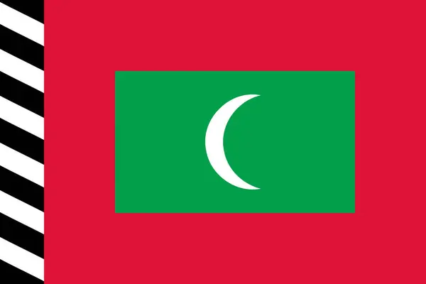 Maldív Szigeteki Zászló — Stock Vector