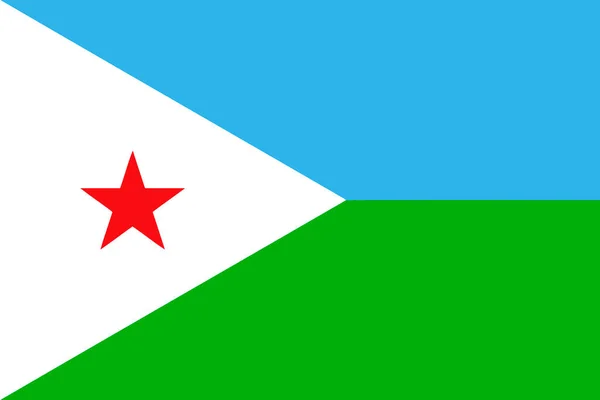 Прапор Джибуті — стоковий вектор