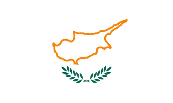 Ciprus Hivatalos Lobogója Kórokozó Átvivő Ábra Európai Unió — Stock Vector