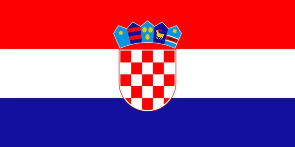 Bandeira Croácia Vector Dimensões Precisas Proporções Cores Dos Elementos — Vetor de Stock