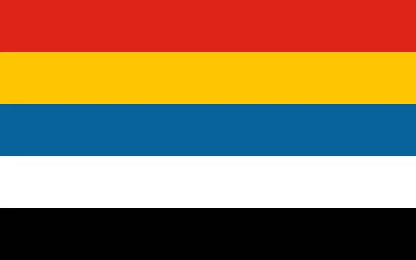 Realistiska Viftar Första Nationella Flaggan Republiken Kina 1912 1928 — Stock vektor