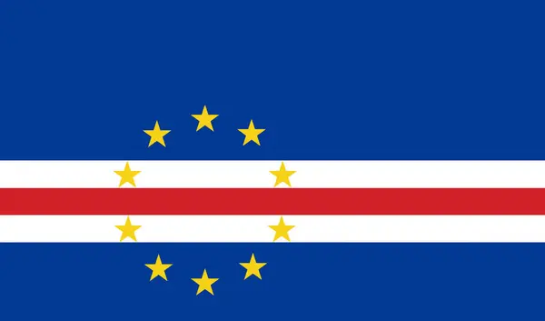 Bir Cape Verde Bayrağı — Stok Vektör