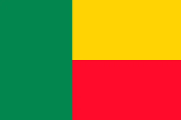 Ikona Vektoru Vlajky Republiky Benin — Stockový vektor