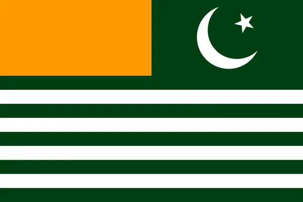 Bandeira Nacional Azad Caxemira Ilustração Vetorial —  Vetores de Stock
