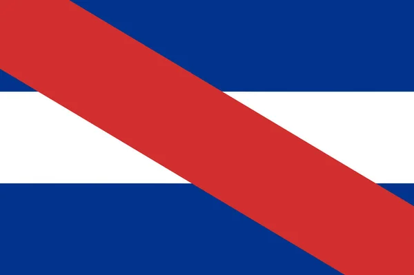 Wave Flag Artigas State Uruguay Banner Ribbon Vector Template — 图库矢量图片