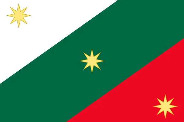 Former Barbadian Historic Vector First Flag Mexican Empire — Stock Vector