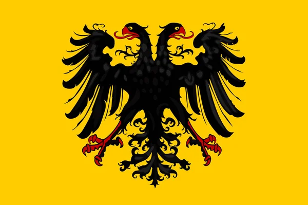Ilustração Vetorial Bandeira Histórica Linha Tempo Sacro Imperador Romano Germânico —  Vetores de Stock