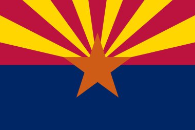 Arizona 'nın yüksek detaylı vektör bayrağı