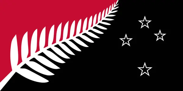 Nya Zeeland Flagga Vektor Illustration Oceaniens Territorium Förenade Kungariket — Stock vektor