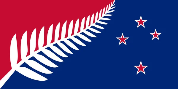 Illustration Flaggan För Nya Zeeland — Stock vektor