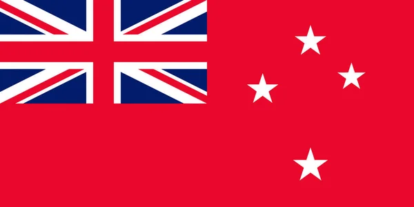 New Zealand Red Ensign Flag Used Civilian Vessels Simple Slightly — Stock Vector