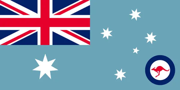 Australian Air Force Σημαιοφόρος Σημαία Της Χώρας Της Αυστραλίας Διανυσματική — Διανυσματικό Αρχείο