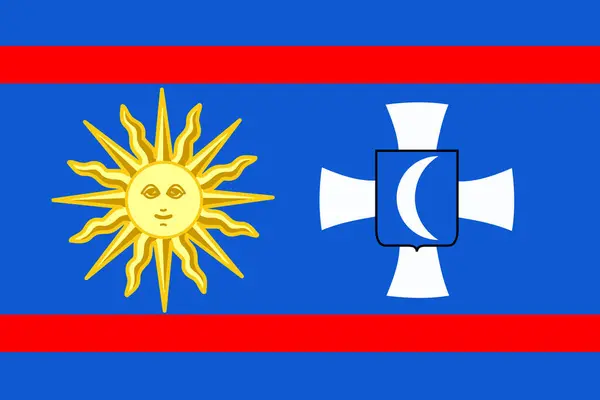 Bandeira Região Ucraniana Oblast Vinnytsia — Vetor de Stock