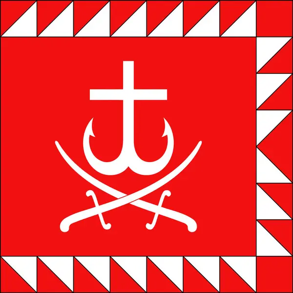 ヴィニシア市のグラウンジ郵便ゴム製スタンプと白い背景の旗 — ストックベクタ
