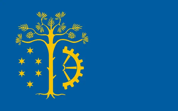 ストリーロフスキー地区の国旗 — ストックベクタ