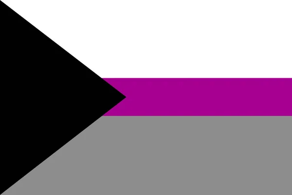 Flaga Demiseksualna Lgbt Emblemat Flagi Demiseksualnej Element Graficzny Projekt Szablonu — Wektor stockowy