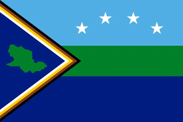 Σημαία Της Delta Amacuro Βενεζουέλα Γραφική Απεικόνιση Φορέα Σιλουέτα — Διανυσματικό Αρχείο