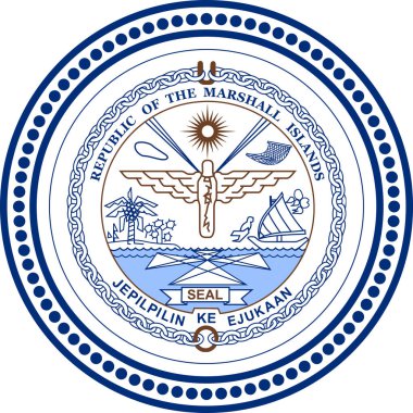 Marshall Adaları arması. Ulusal sembolü