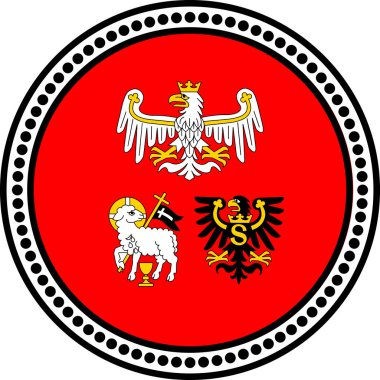Warmian-Masurian Voyvodalığı, Polonya devlet arması. Vektör çizim