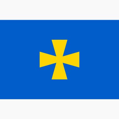 Ukrayna 'daki Poltava bölgesinin vektör resim bayrağı