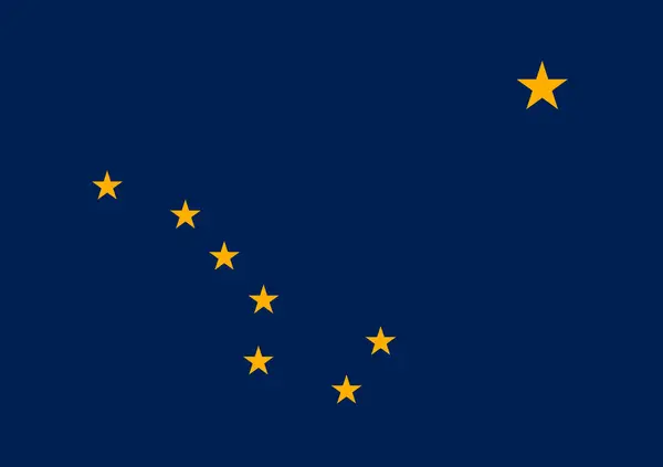 Bandera Vectorial Oficial Alaska — Archivo Imágenes Vectoriales