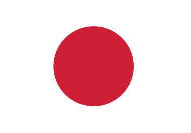 Japon vektör illüstrasyonunun bayrağı