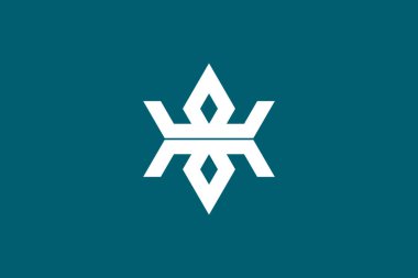 Japonya 'nın Iwate ilinin bayrağı. Vektör illüstrasyonu.