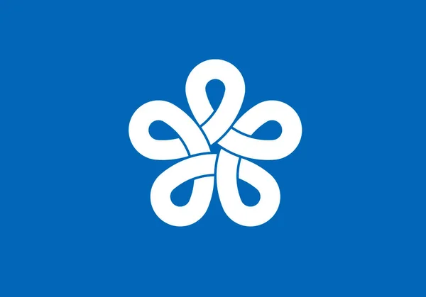 Vlag Van Prefectuur Fukuoka Van Japan — Stockvector