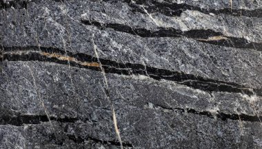 Damarları olan siyah mermer, yüksek çözünürlüklü İmparator Marbel dokusu cilalanmış kireçtaşı arka planı lüksü. Çokgen Tasarımlı Mermer 3B Duvar Kağıdı