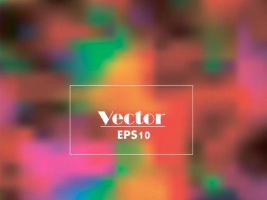 Bulanık ışınlar. Odaklanamayan yanardöner hologram arka planı. Benekli yüzey. Soyut renkli kompozisyon, vektör EPS10. İz resmi değil, sadece ağ gradyanı ekle