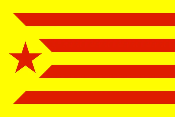 Bir Estelada roga Katalonya bayrağının