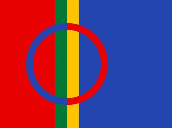 Sami 'nin basit bayrağı. Doğru boyut, orantı, renkler