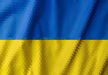 Ukrayna bayrağı. Vektör çizim.