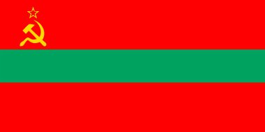Official vector flag of Transnistria ( Pridnestrovian Moldavian Republic )( PMR ) clipart