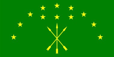 Bir Adygea Bayrak Vektörünün
